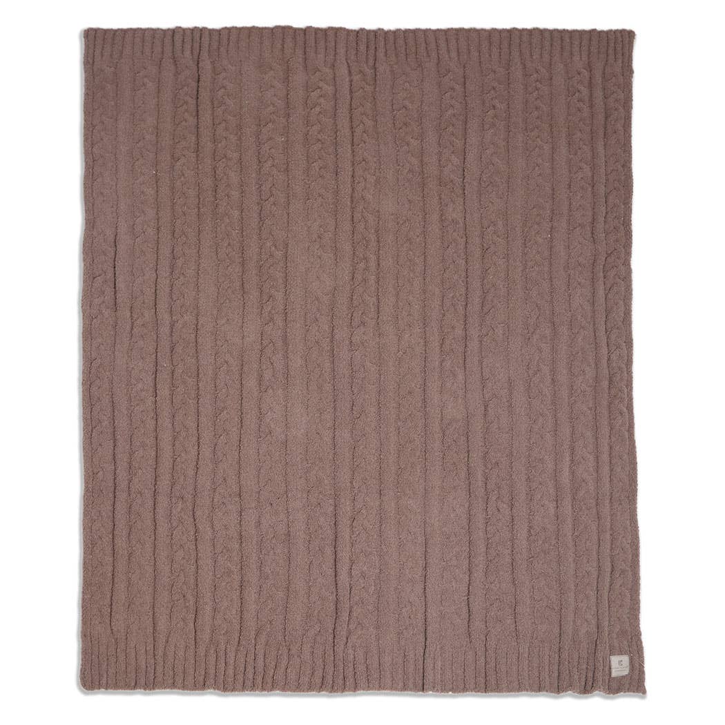 Braided Cable Knit Luxury Soft Throw Blanket - HER Home Design Boutique